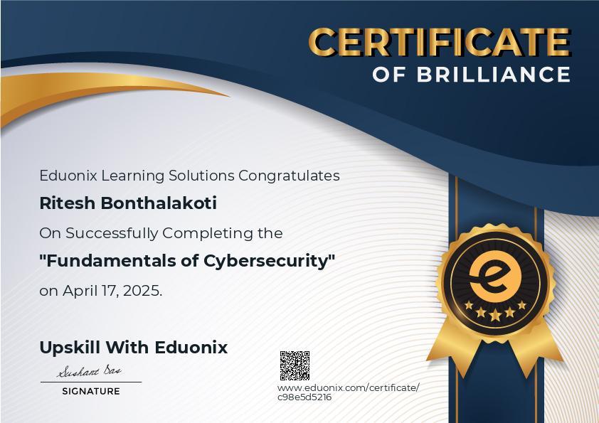 Fundamentals of Cybersecurity